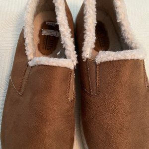 Tan Suede Slip on Shoes Size 8